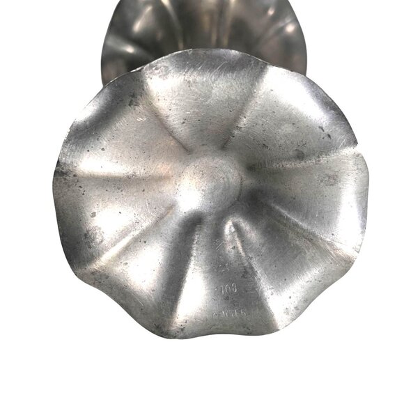 Vtg KSO Kayserzinn Pewter Art Nouveau Jugendstil Vase Women Figures P108 8.5 in - Picture 10 of 15